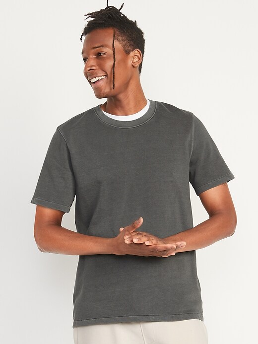 Image number 1 showing, Garment-Dyed French Terry Short-Sleeve Sweatshirt