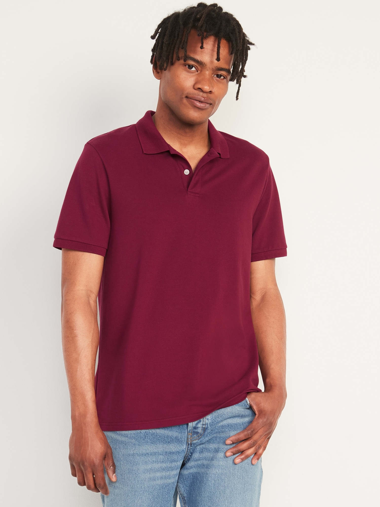 Old Navy Slim Fit Pique Polo red. 1