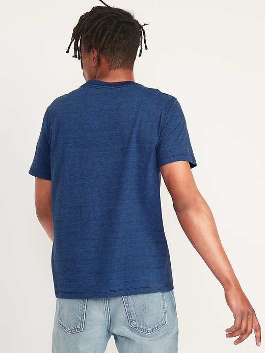 Image number 2 showing, Soft-Washed Micro-Stripe V-Neck T-Shirt for Men