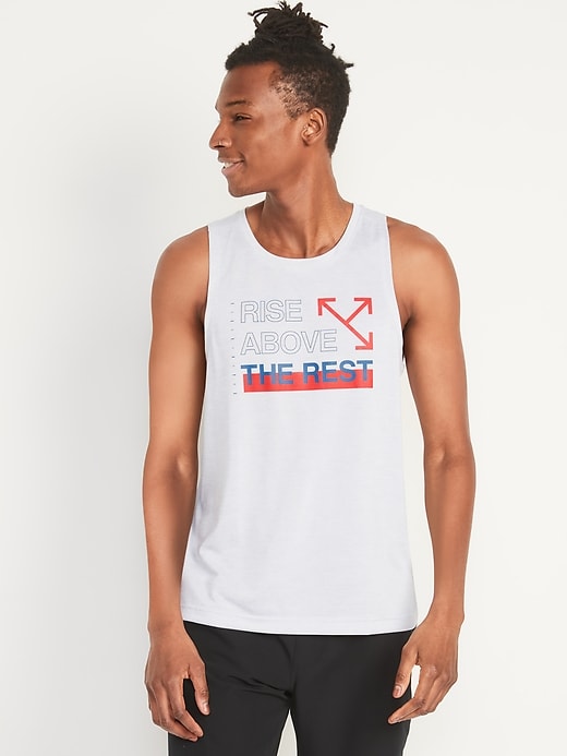 Image number 1 showing, Go-Dry Cool Odor-Contol Core Graphic Tank Top