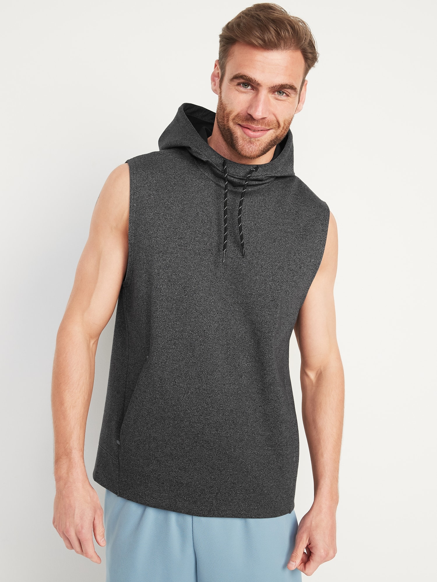 Dynamic Fleece Sleeveless Pullover Hoodie for Men | Old Navy