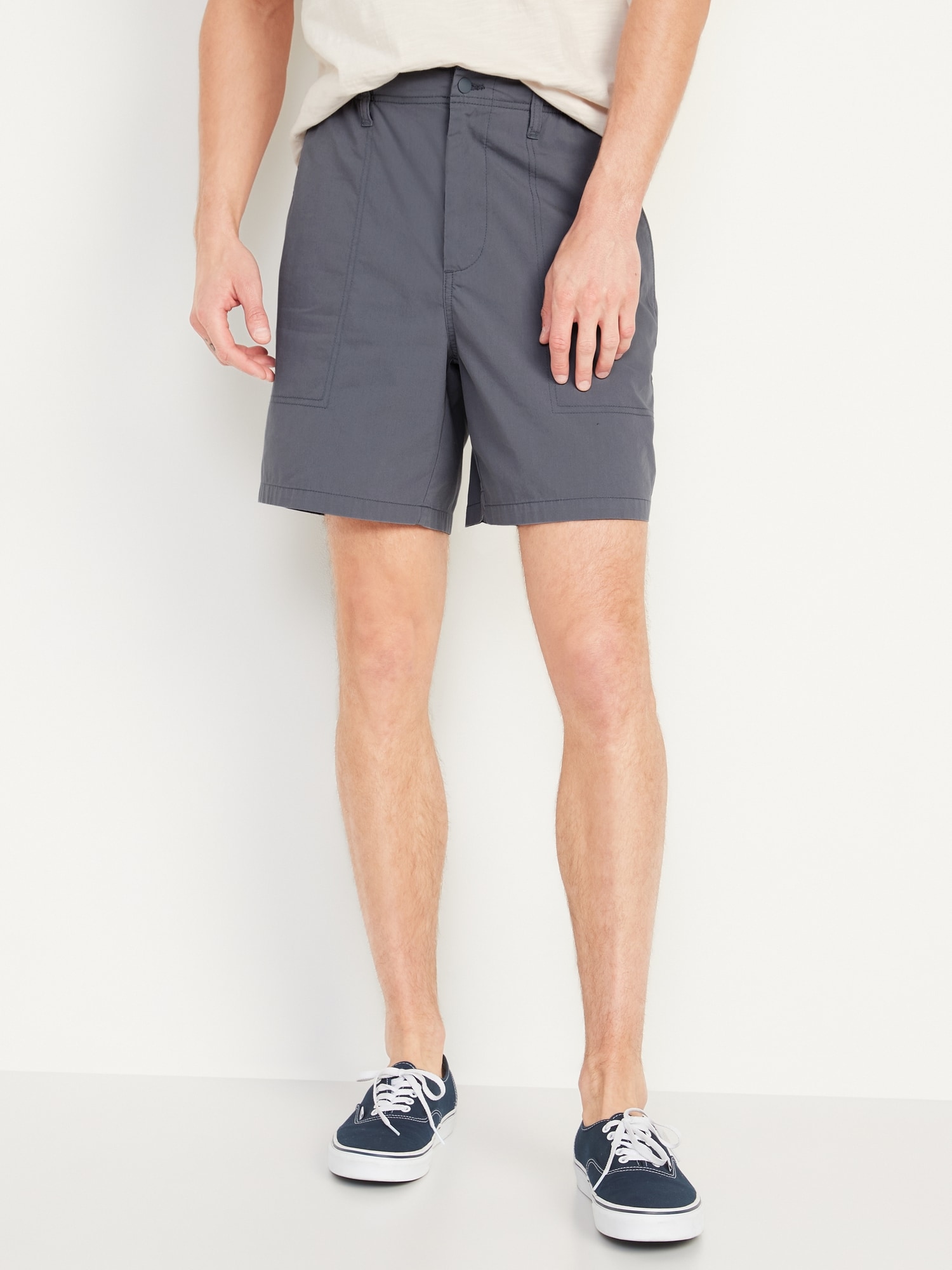 Old Navy Hybrid Tech Chino Shorts for Men -- 7-inch inseam gray. 1