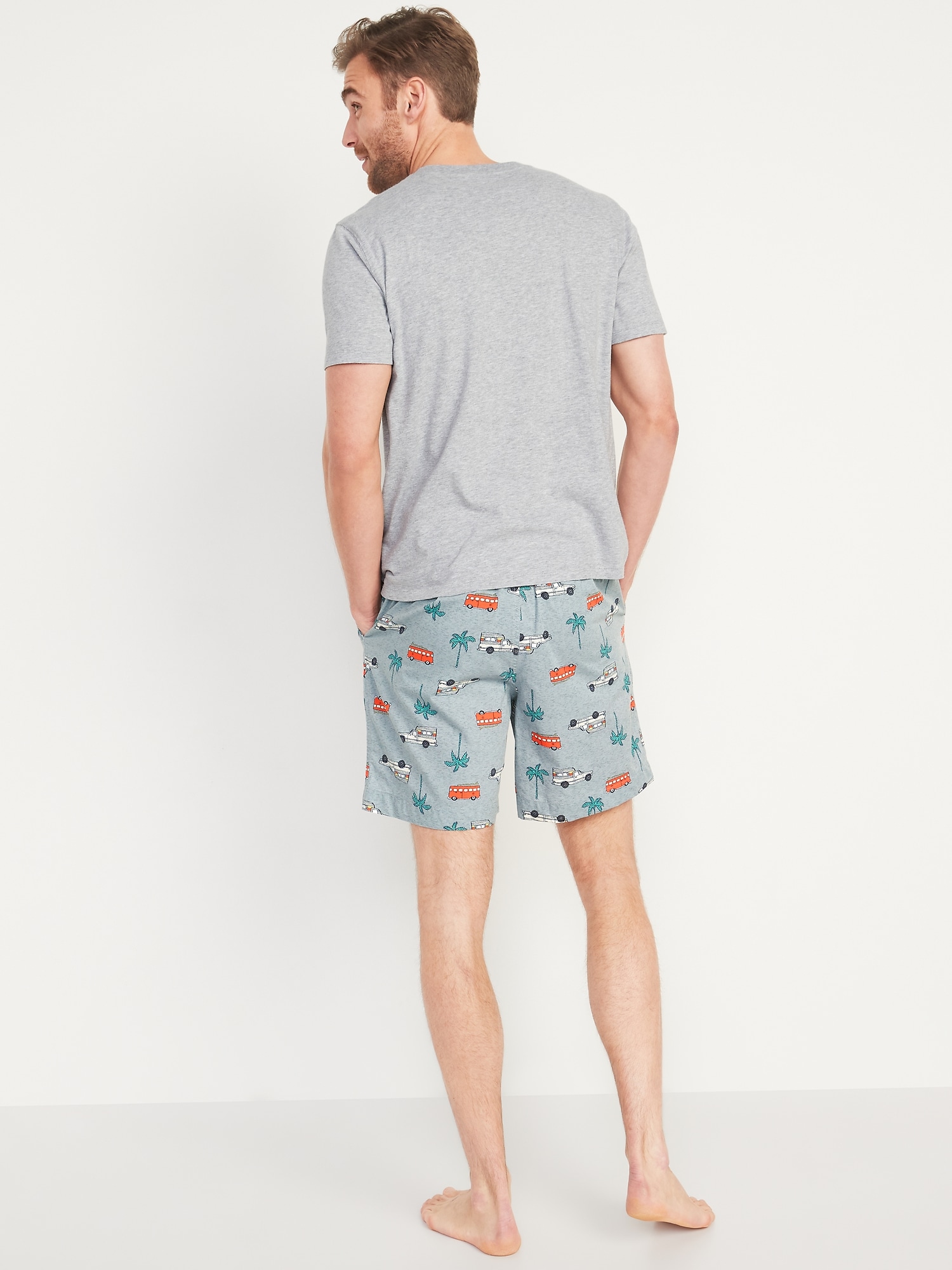 Printed Poplin Pajama Shorts -- 7-inch inseam | Old Navy