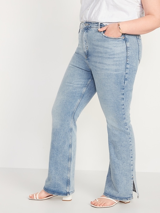 Image number 7 showing, Higher High-Waisted Side-Slit Flare Jeans for Women