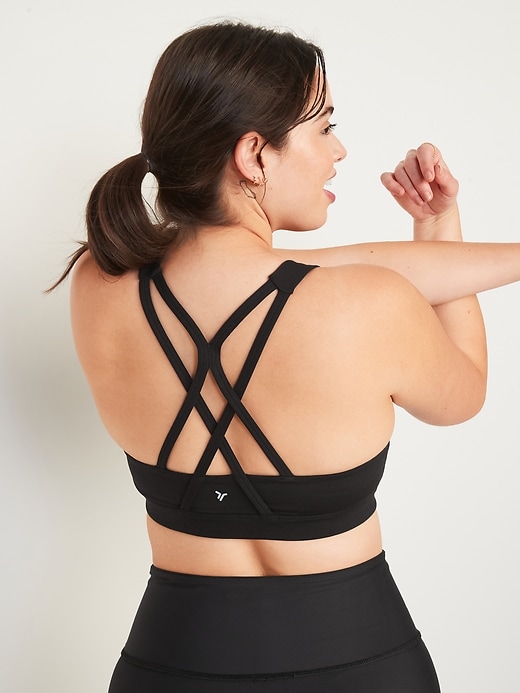 Image number 4 showing, Medium-Support Strappy Sports Bra