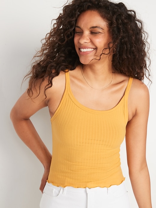 Image number 1 showing, Fitted Ribbed Tank Top