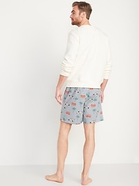 View large product image 3 of 3. Cotton Poplin Pajama Shorts 2-Pack --7-inch inseam