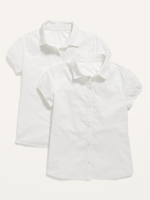 School Uniform Short-Sleeve Shirt 2-Pack for Girls