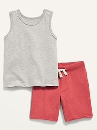 View large product image 4 of 4. 3-Pack Tank Top and Shorts Set for Toddler Boys