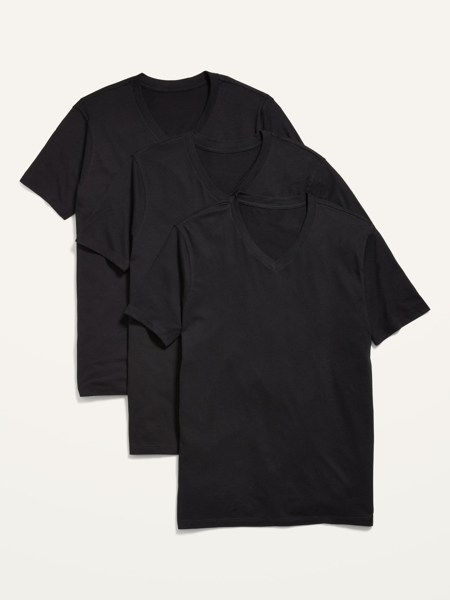 Old Navy Soft-Washed V-Neck T-Shirt 3-Pack for Men black. 1