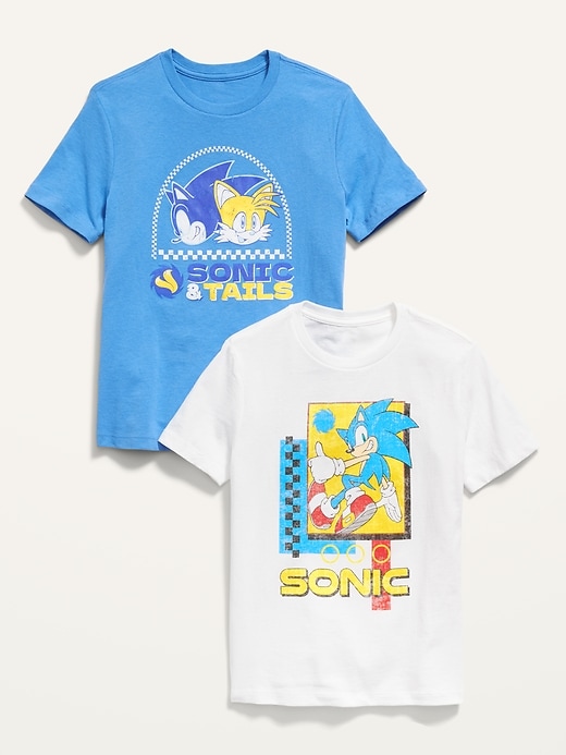 Sonic The Hedgehog™ Gender-Neutral Graphic T-Shirt 2-Pack for Kids
