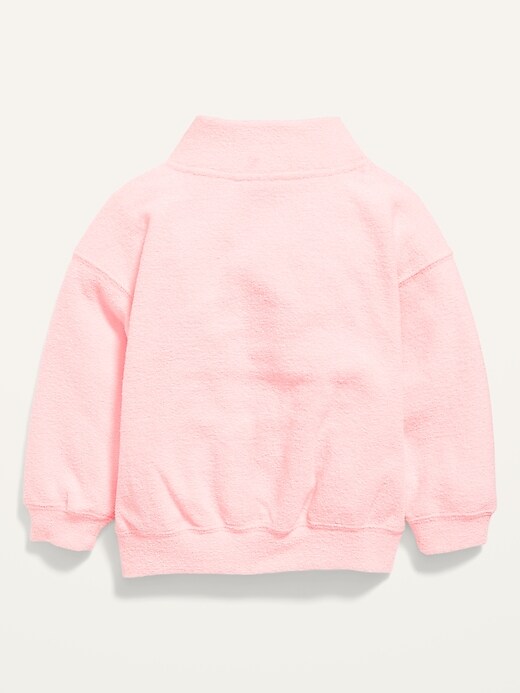 Cozy Terry Quarter-Zip Sweatshirt for Toddler Girls