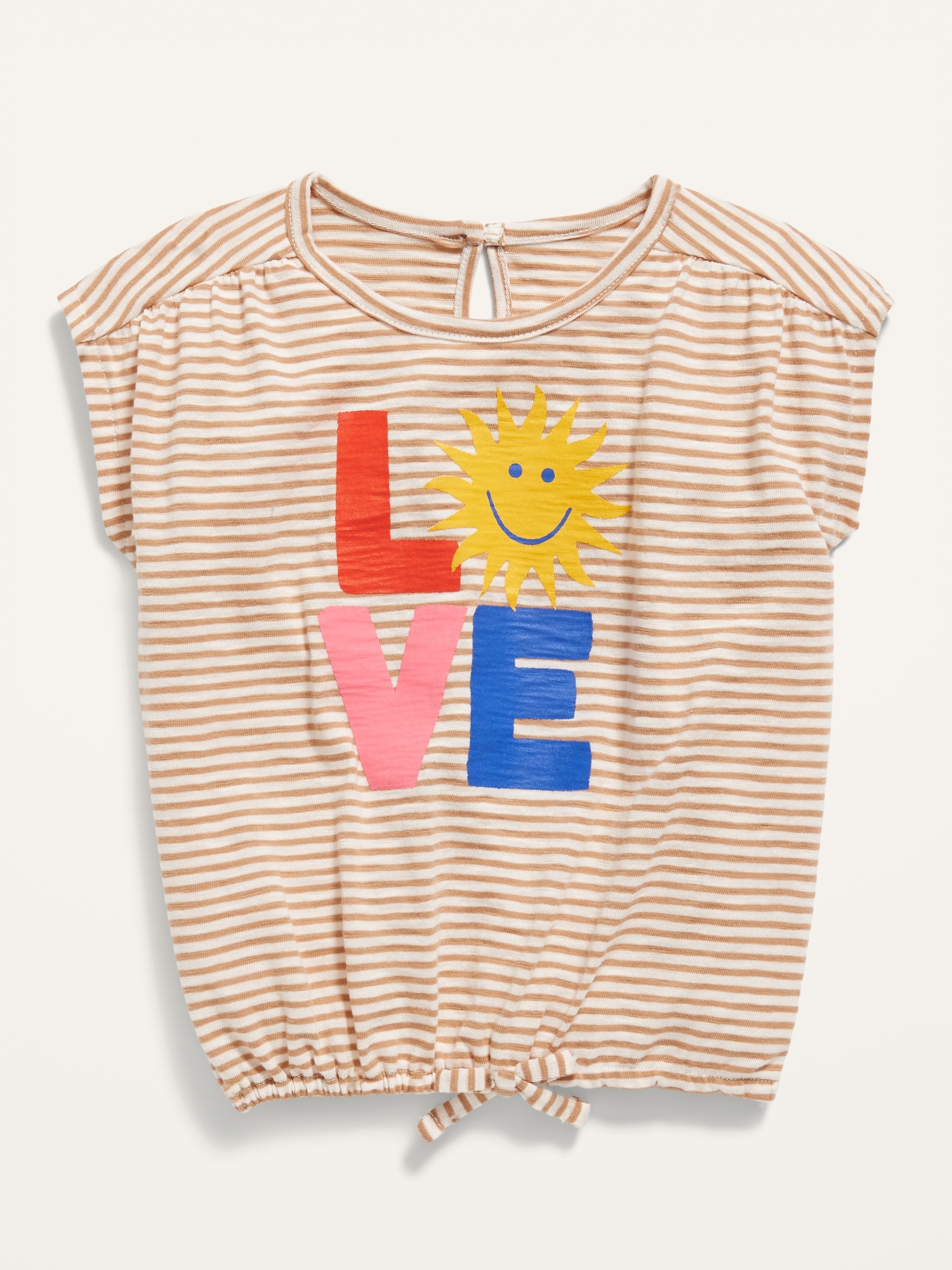 Loose CinchedHem Graphic ShortSleeve Top for Toddler Girls Old Navy