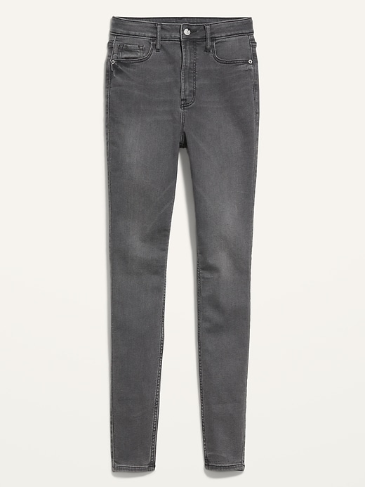 Image number 3 showing, Higher High-Waisted Rockstar 360° Stretch Gray-Wash Super Skinny Jeans