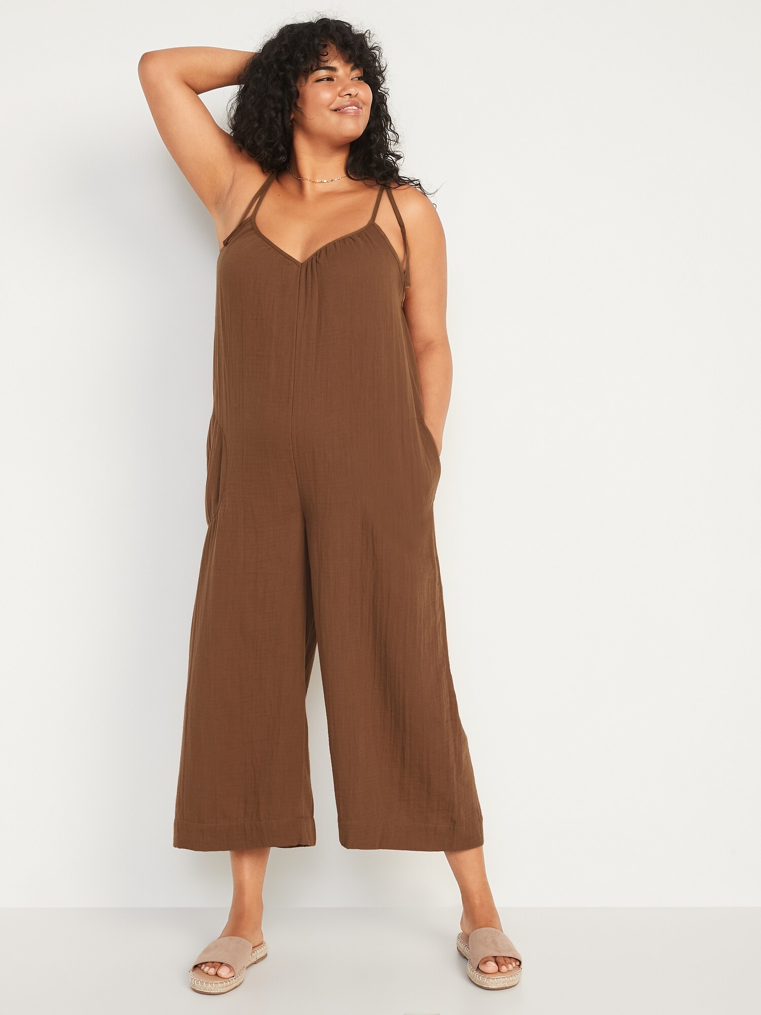 old navy cropped jumpsuit