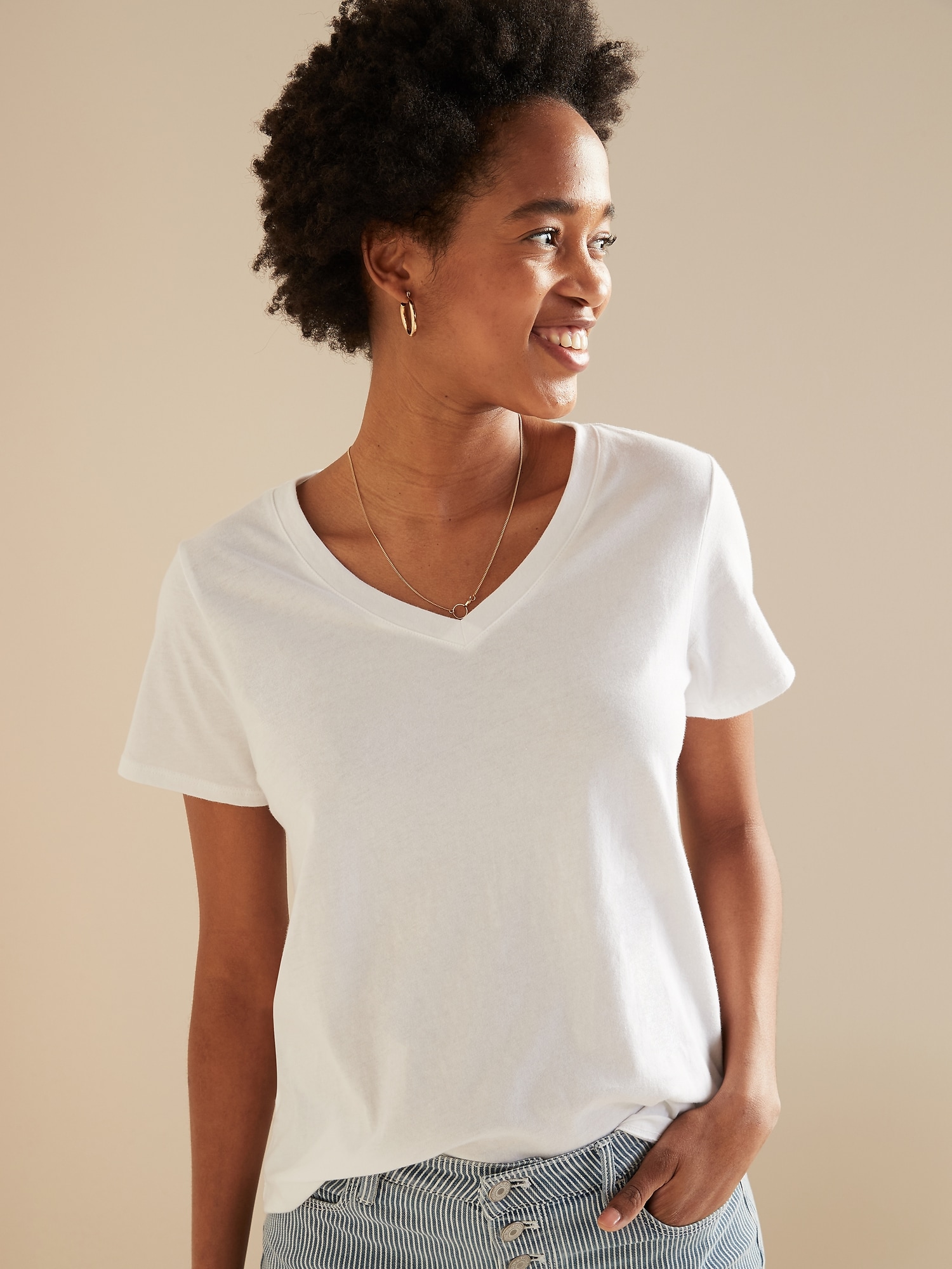 add your logo image or text on this shirt. Black Women's V-Neck T-Shirt