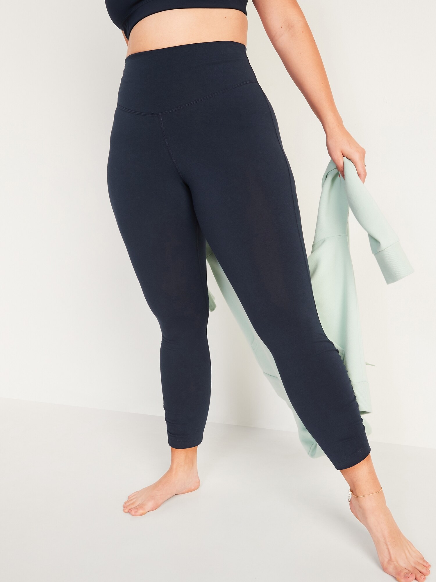 Extra High-Waisted PowerChill Crossover 7/8-Length Leggings for Women, Old  Navy