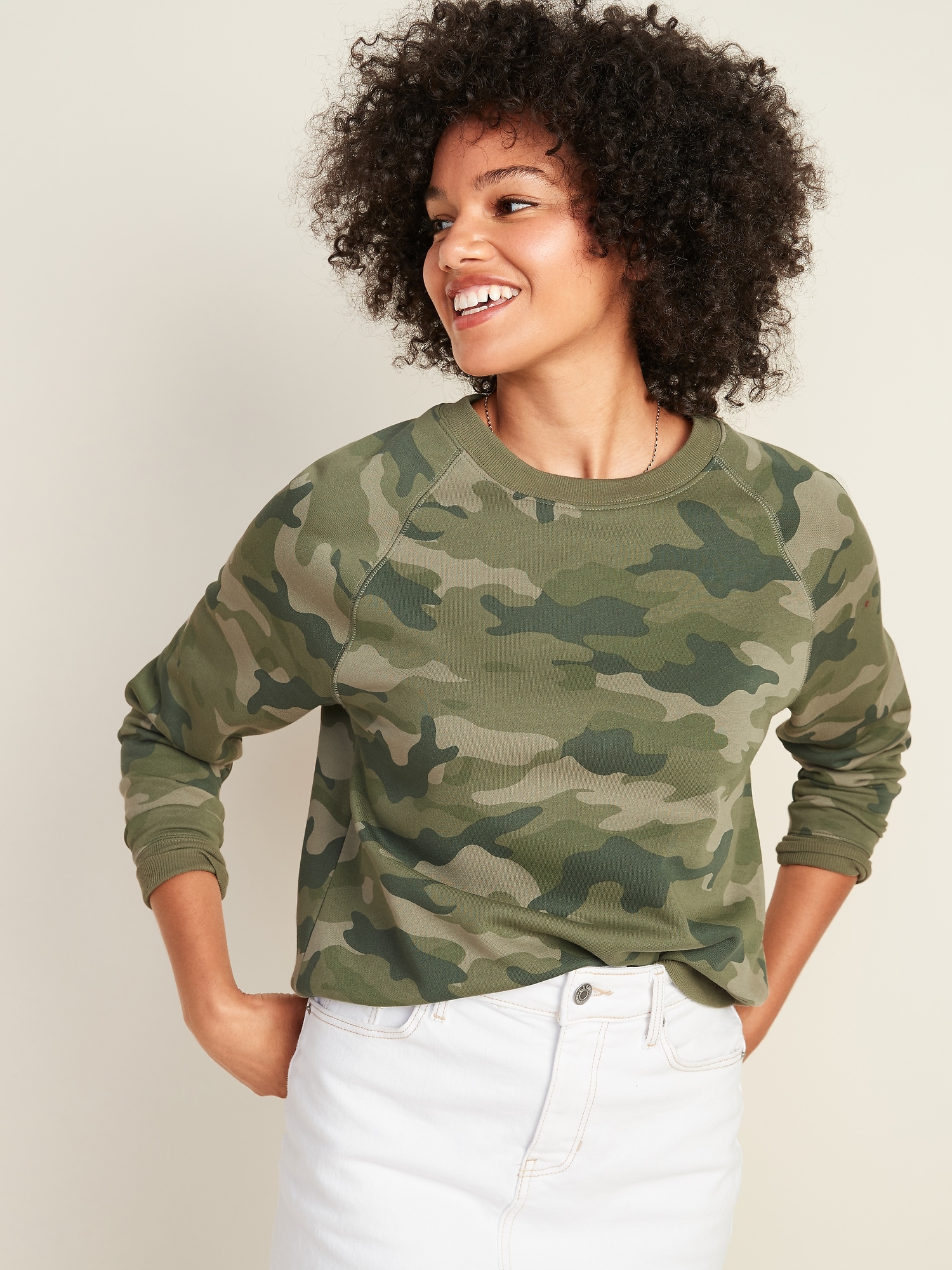 old navy camo sweatshirt