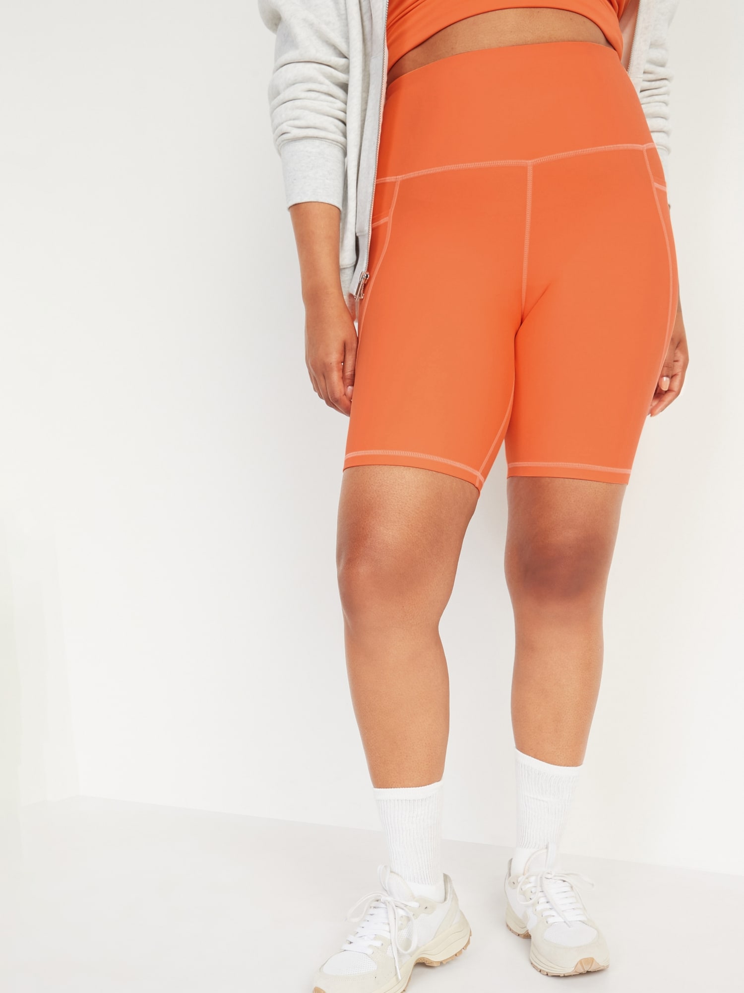 HighWaisted PowerSoft SidePocket Biker Shorts for Women 8inch