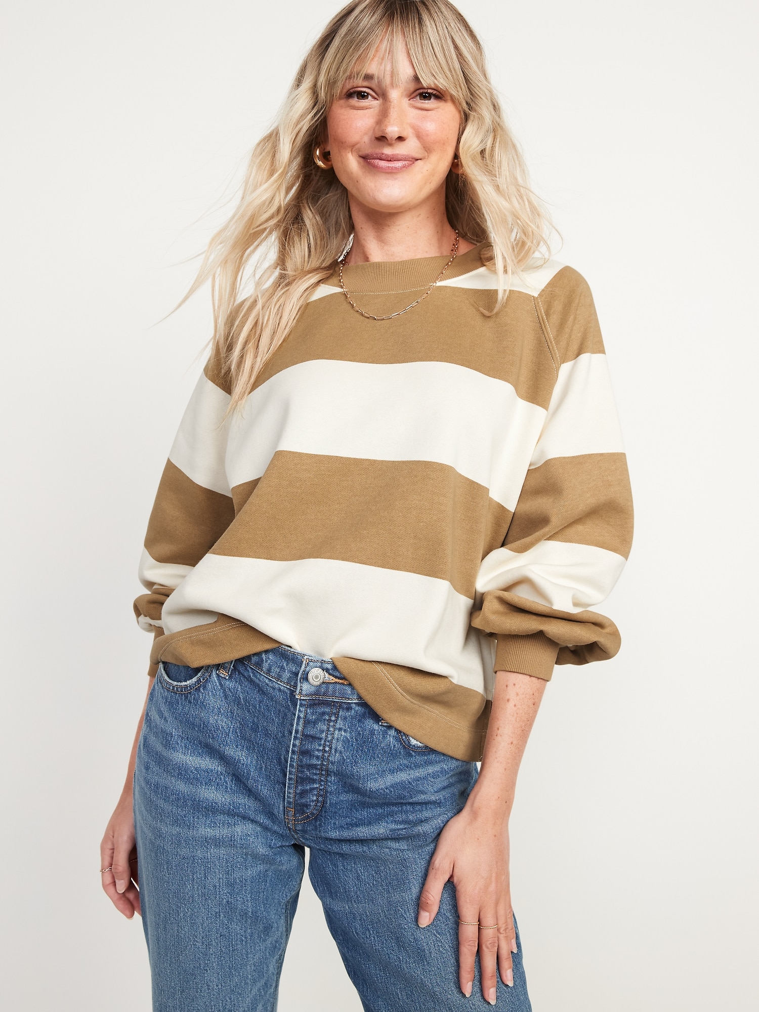 French Terry Blouson-Sleeve Sweatshirt for Women | Old Navy