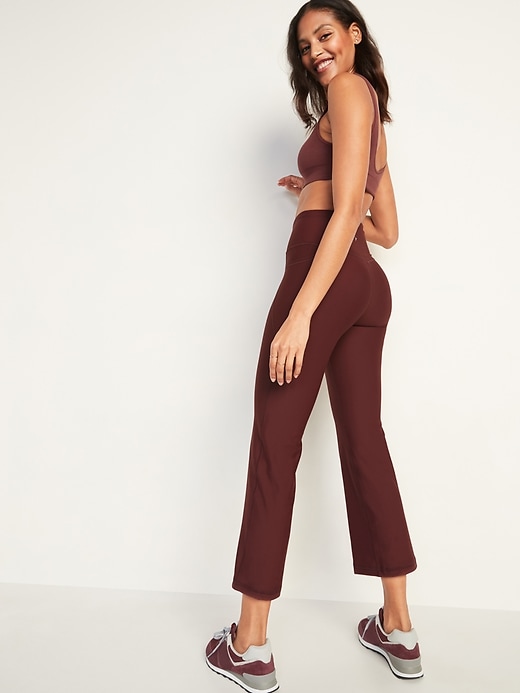 Image number 2 showing, High-Waisted PowerSoft Side-Pocket 7/8 Flare Pants