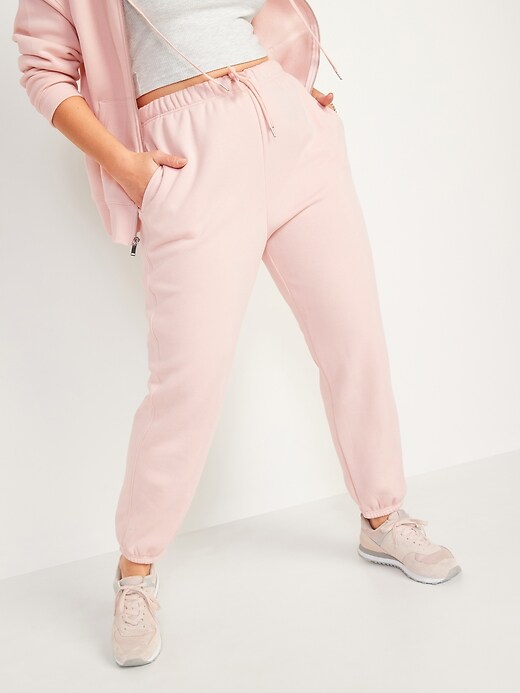 Image number 5 showing, Extra High-Waisted Cropped French-Terry Classic Jogger Sweatpants for Women