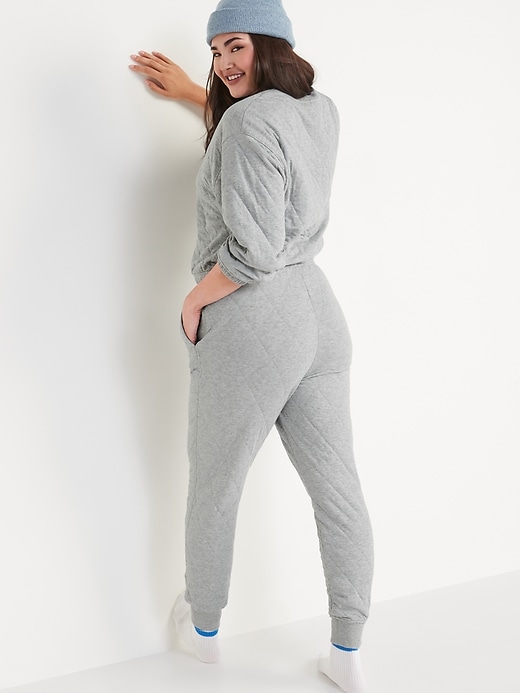 Image number 6 showing, Extra High-Waisted Quilted Jogger Sweatpants for Women