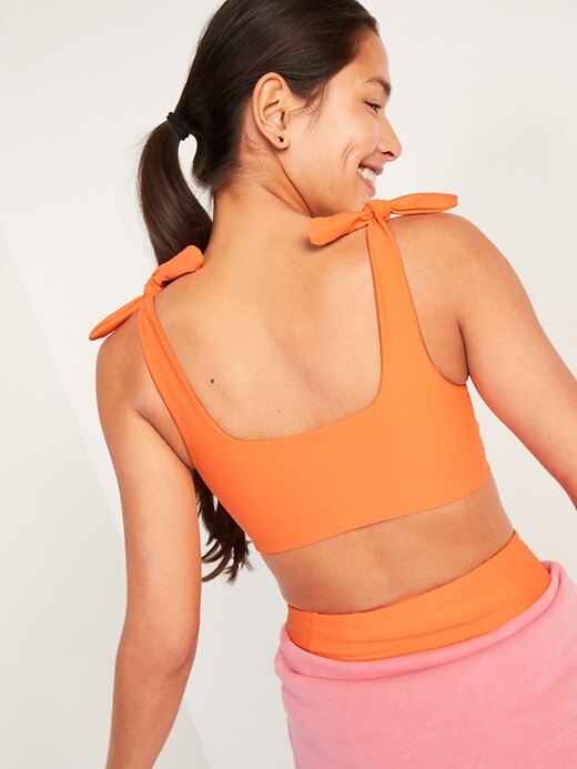 Image number 2 showing, Light Support PowerSoft Tie-Strap Sports Bra