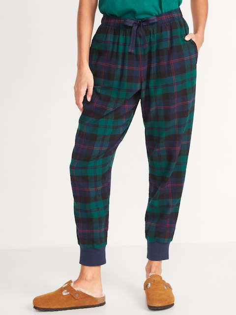Printed Flannel Jogger Pajama Pants
