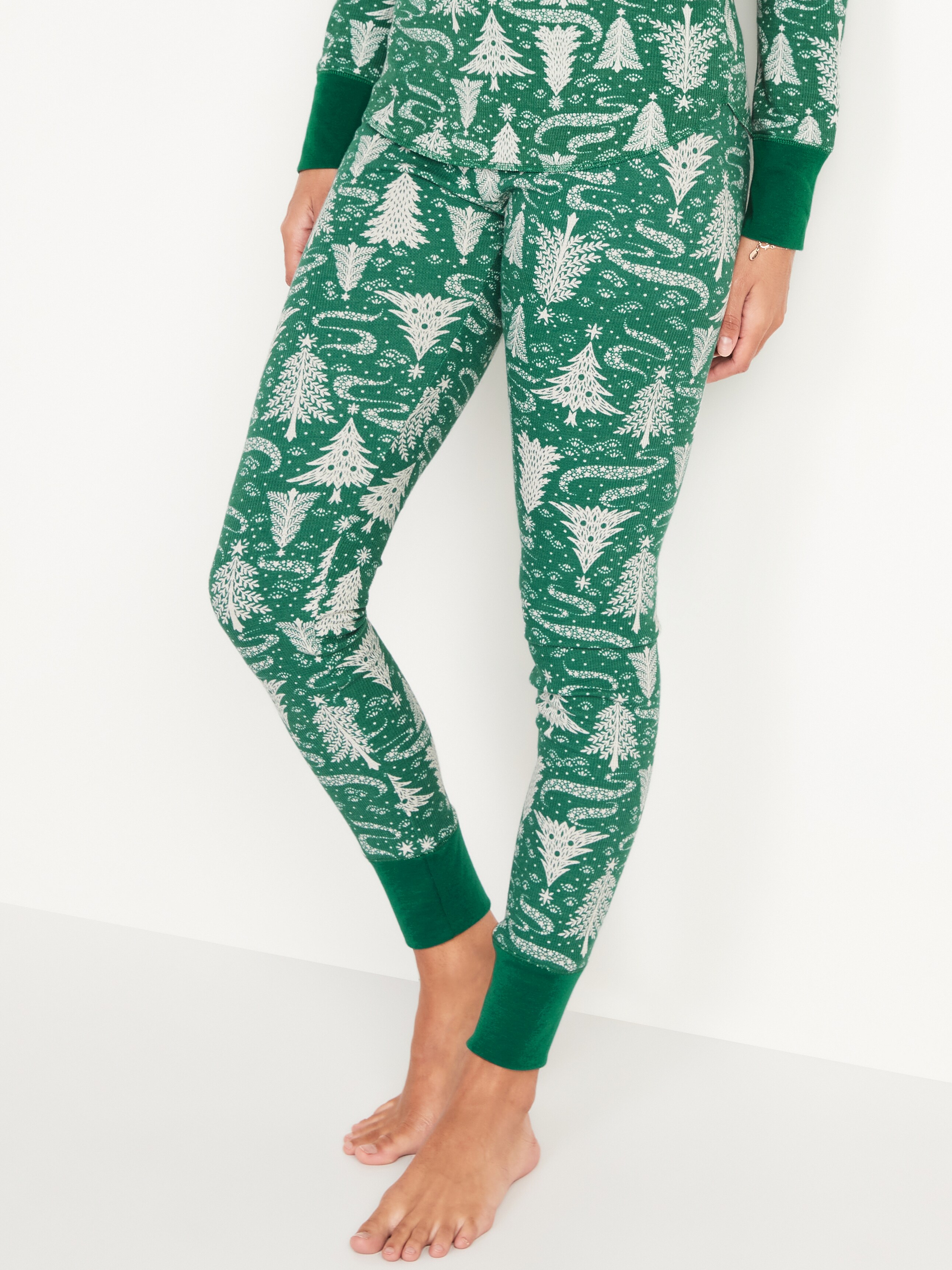 Matching Printed Thermal-Knit Pajama 