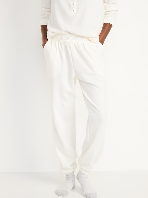 Image number 1 showing, High-Waisted Thermal Jogger Lounge Pants for Women