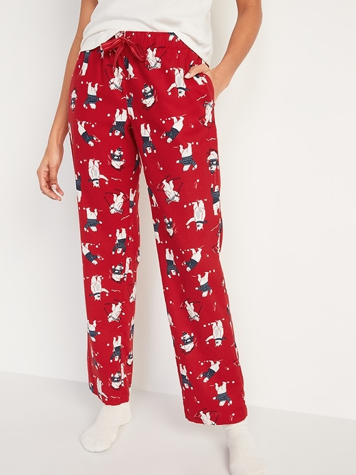 red and black pajama pants old navy