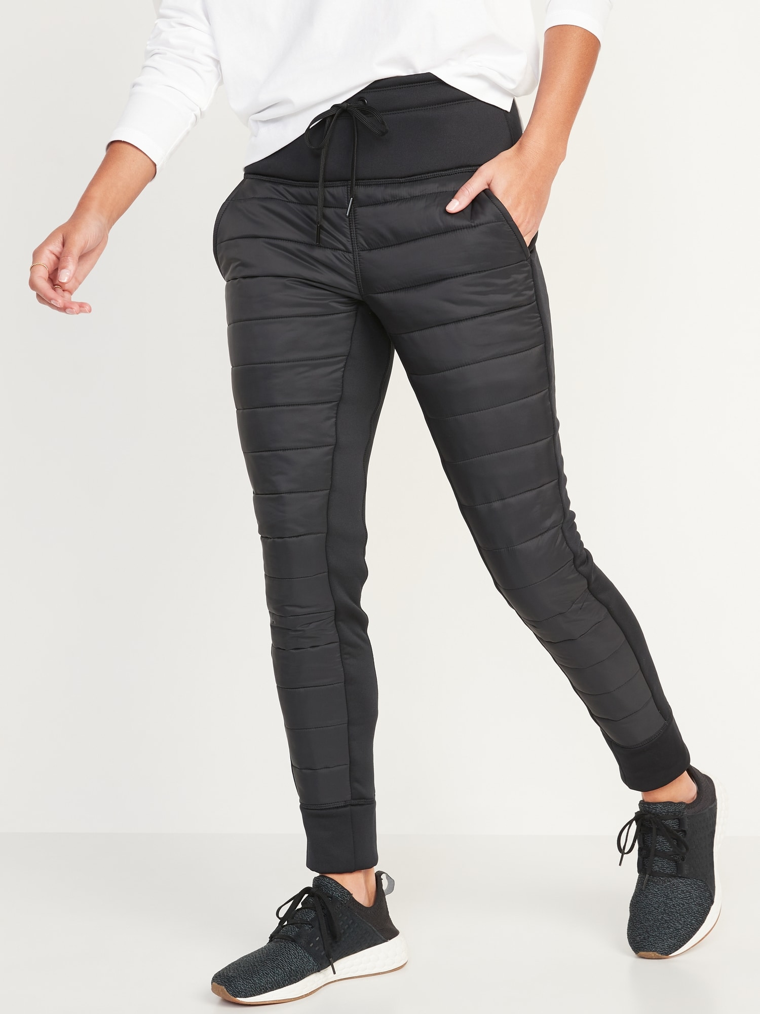 High-Waisted UltraCoze Quilted Hybrid Jogger Leggings