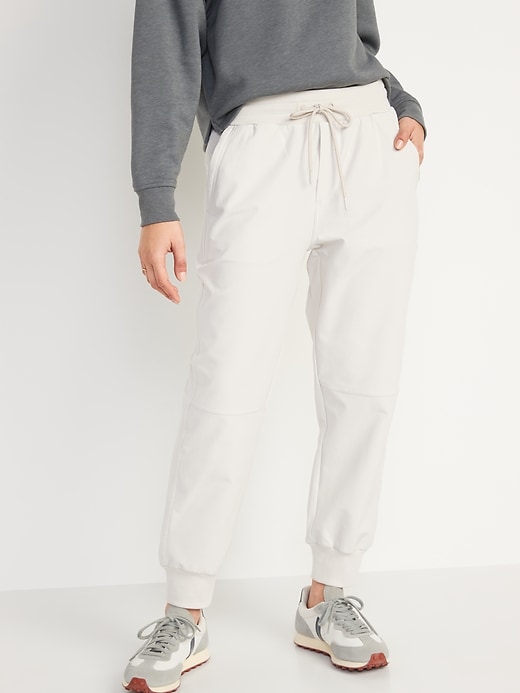 Image number 1 showing, High-Waisted StretchTech Water-Repellent Cropped Jogger Pants for Women