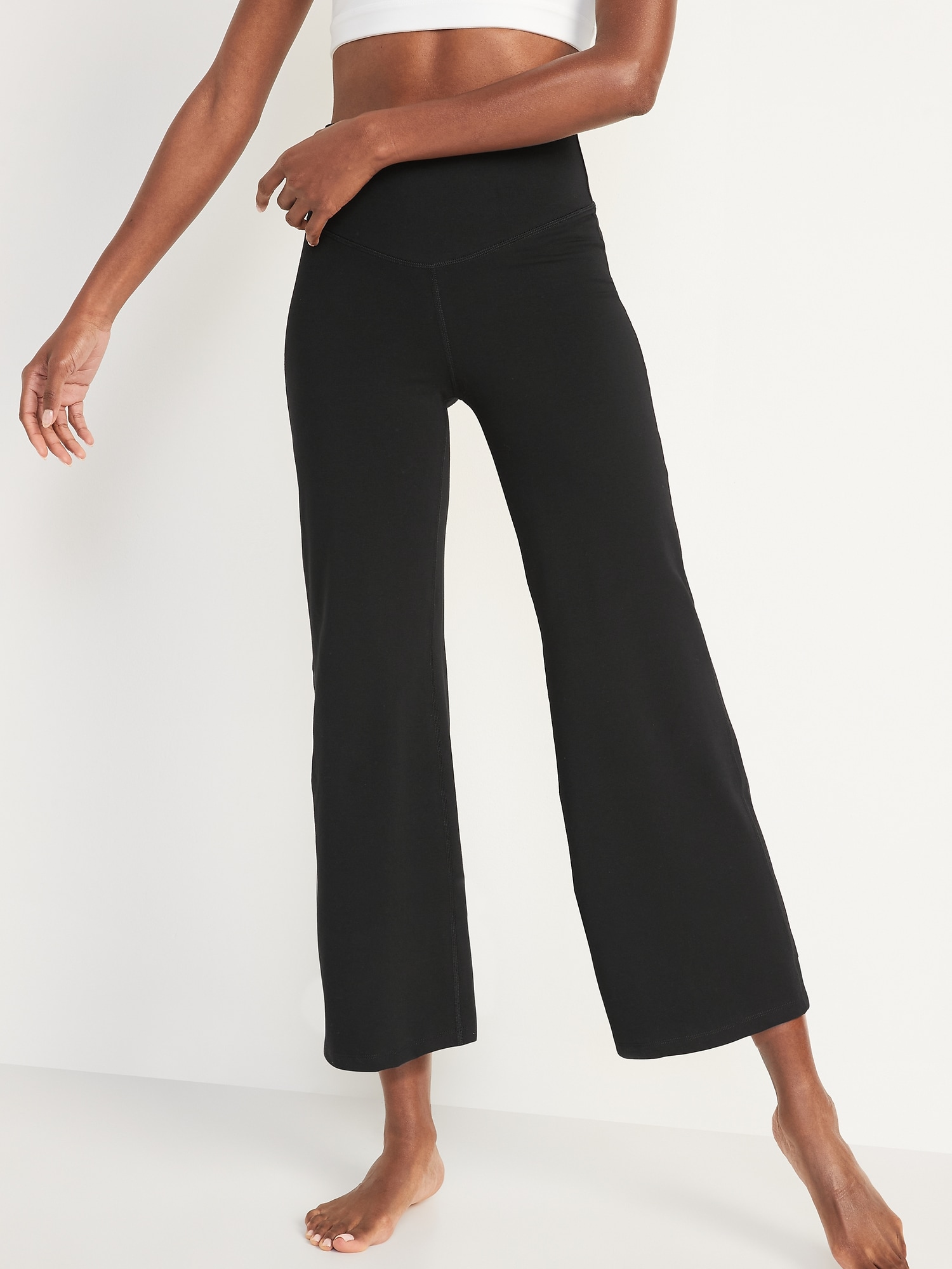 Old Navy Extra High-Waisted PowerChill Cropped Wide-Leg Yoga Pants for  Women - ShopStyle