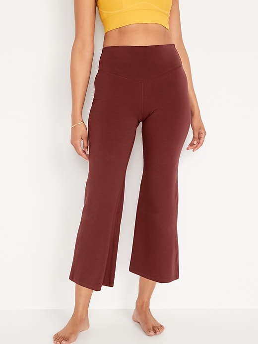 Oldnavy Extra High-Waisted PowerChill Cropped Wide-Leg Yoga Pants for Women
