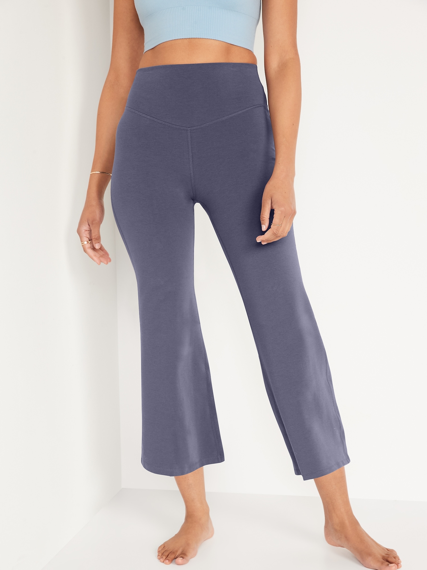 Old Navy PowerChill High-Waisted Cropped Wide-Leg Performance