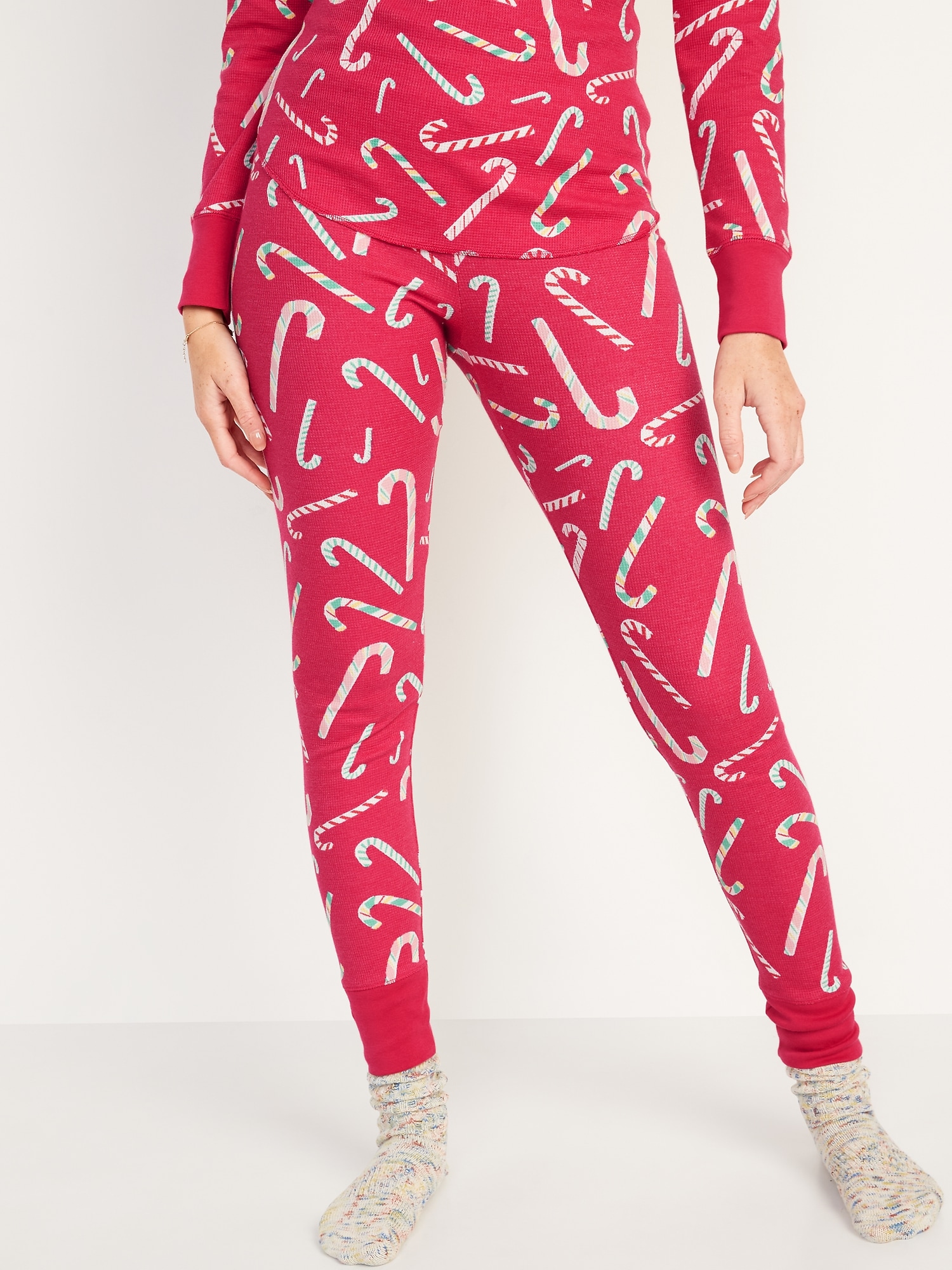 Oldnavy Matching Printed Thermal-Knit Pajama Leggings for Women