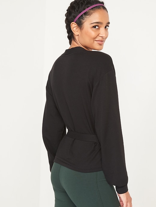 Image number 2 showing, Cozy Belted Wrap Sweater
