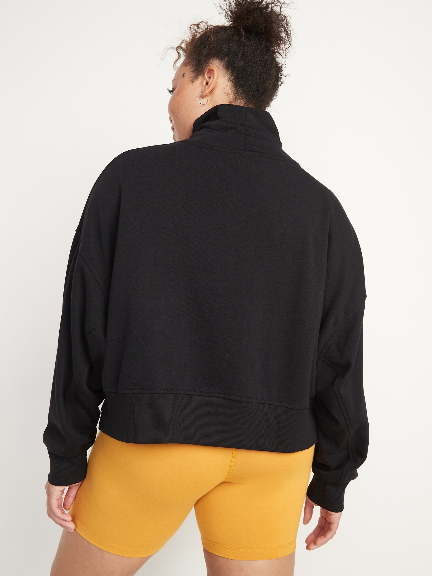 Mock neck oversized sweatshirt Clearance