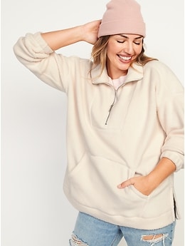 sherpa half zip old navy