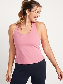 PowerSoft Cropped Shelf-Bra Tank Top 