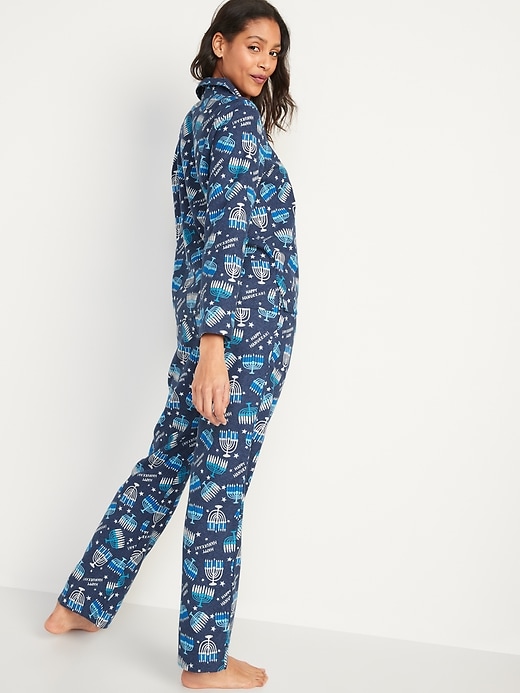 Image number 2 showing, Printed Flannel Pajama Set