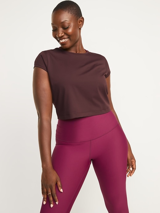 Image number 5 showing, PowerSoft Cropped Short-Sleeve Top