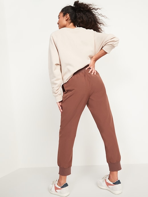Image number 2 showing, High-Waisted StretchTech Water-Repellent Cropped Jogger Pants
