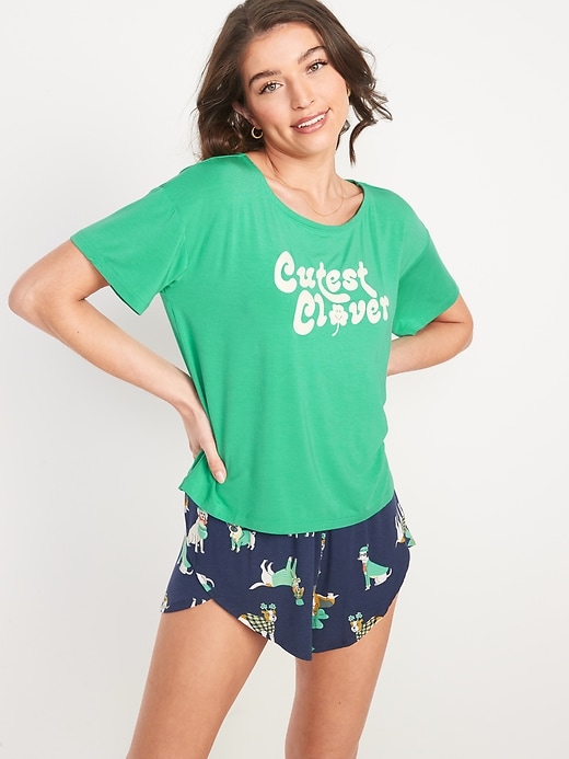 Image number 1 showing, Sunday Sleep Pajama T-Shirt and Shorts Set