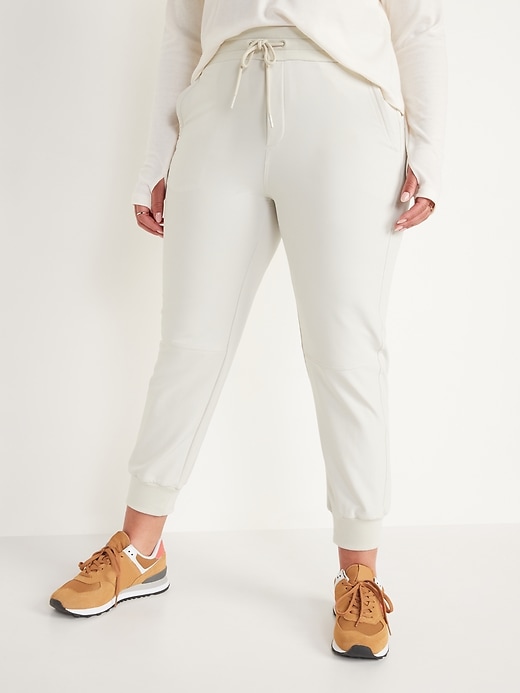Image number 5 showing, High-Waisted StretchTech Water-Repellent Cropped Jogger Pants for Women