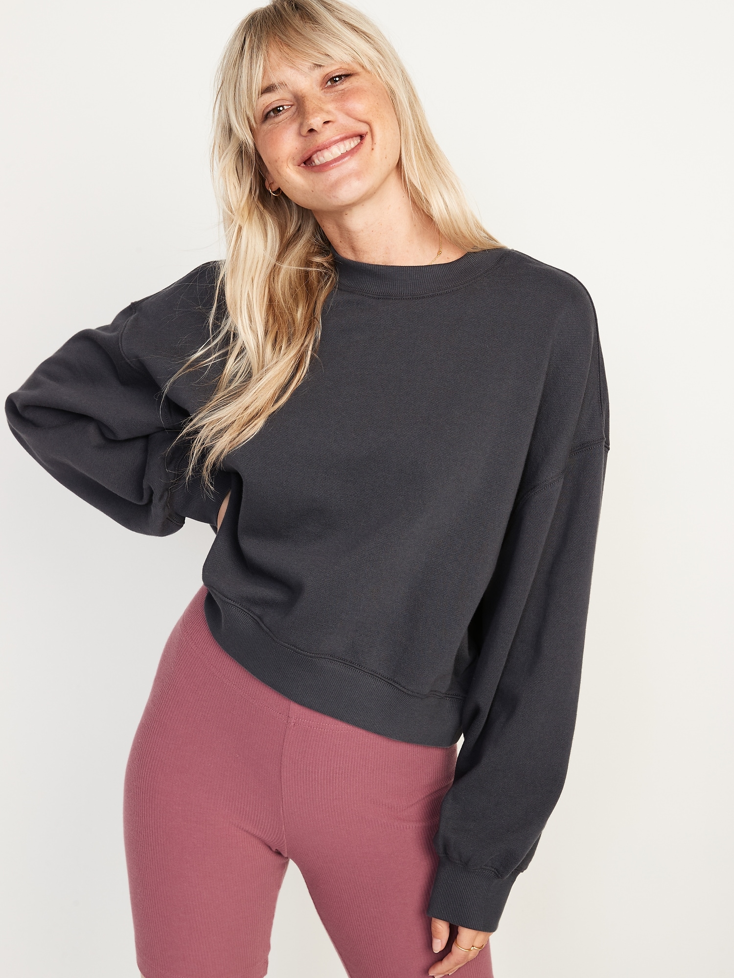 Oversized Long-Sleeve Sweatshirt for Women | Old Navy