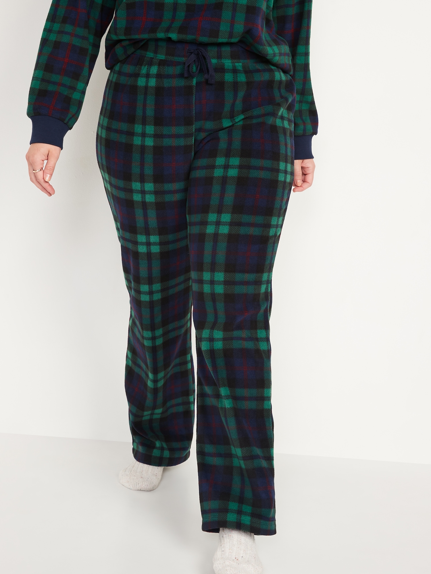 Matching Printed Microfleece Pajama Pants for Women