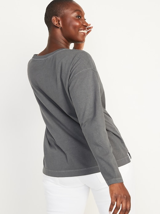 Long-Sleeve Vintage Loose T-Shirt for Women | Old Navy